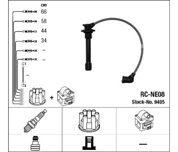 Комплект запалителни кабели NGK за NISSAN ALMERA I (N15) седан от 1995 до 2000