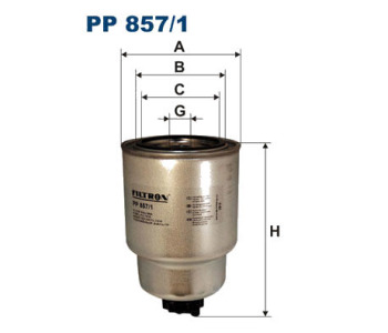 Горивен филтър FILTRON PP 857/1 за NISSAN CABSTAR E (TL_, VL_) от 1992 до 2006