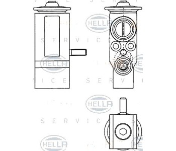 Разширителен клапан, климатизация HELLA 8UW 351 303-381 за RENAULT KANGOO I (FC0/1_) EXPRESS товарен от 1997 до 2007