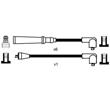 Комплект запалителни кабели NGK за NISSAN LAUREL (HLC230) от 1977 до 1983