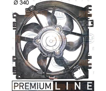 Вентилатор, охлаждане на двигателя HELLA 8EW 351 043-701 за NISSAN NOTE (E11, NE11) от 2006 до 2012