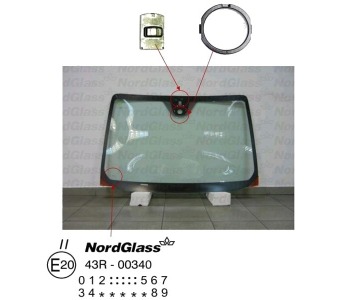 Челно стъкло NordGlass за NISSAN NOTE (E11, NE11) от 2006 до 2012