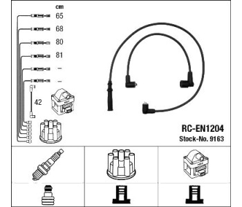 Комплект запалителни кабели NGK за NISSAN PICK UP (D21) от 1985 до 1998