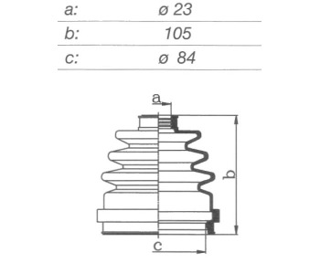 Комплект маншон, полуоска, вътрешен GOMET за NISSAN PRIMERA (W10) комби от 1990 до 1998