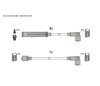 Комплект запалителни кабели STARLINE за NISSAN SUNNY II (N13) седан от 1986 до 1991