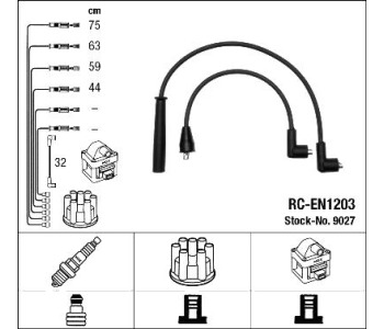 Комплект запалителни кабели NGK за NISSAN SUNNY II (N13) хечбек от 1986 до 1991