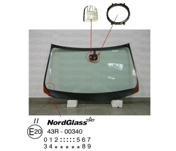 Челно стъкло NordGlass за NISSAN X-TRAIL (T31) от 2007 до 2013