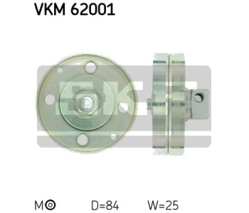 Обтящна ролка, пистов ремък SKF VKM 62001 за NISSAN ALMERA II (N16) седан от 2000 до 2006