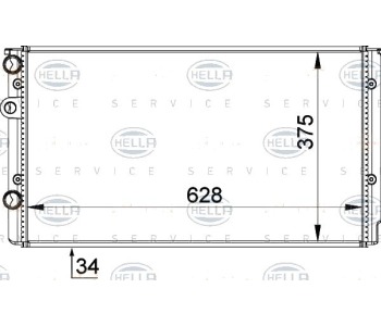 Радиатор, охлаждане на двигателя HELLA 8MK 376 714-544 за SEAT AROSA (6H) от 1997 до 2004