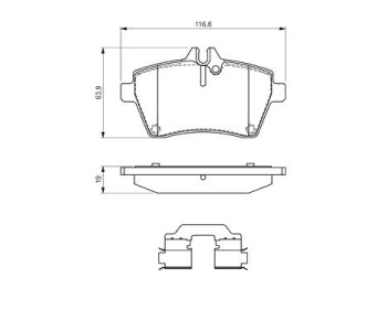 Комплект спирачни накладки BOSCH за SEAT ATECA (KH7) от 2016