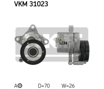 Обтящна ролка, пистов ремък SKF VKM 31023 за VOLKSWAGEN POLO (6KV2) CLASSIC седан от 1995 до 2002