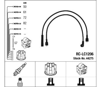 Комплект запалителни кабели NGK за LANCIA TREVI (828DB) от 1980 до 1987