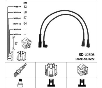 Комплект запалителни кабели NGK за LANCIA THEMA (834) от 1984 до 1994