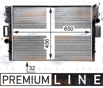 Радиатор, охлаждане на двигателя HELLA 8MK 376 774-421 за IVECO DAILY III платформа от 1998 до 2006