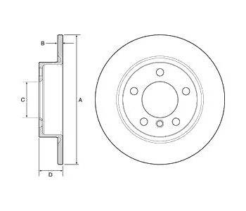 Спирачен диск плътен Ø280mm DELPHI за MINI PACEMAN (R61) от 2012 до 2016