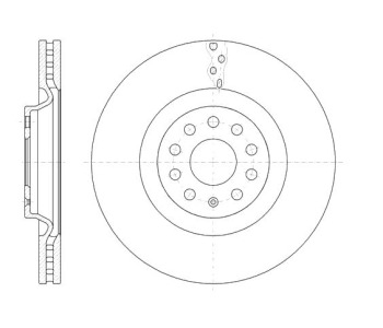 Спирачен диск вентилиран Ø340mm ROADHOUSE за SEAT LEON SC (5F5) купе от 2013