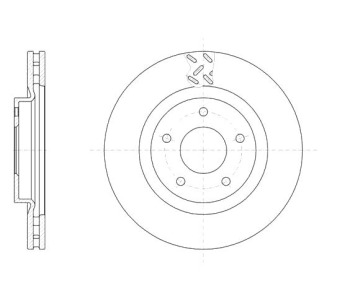 Спирачен диск вентилиран Ø294mm ROADHOUSE за CHRYSLER SEBRING (JS) кабриолет от 2007 до 2010