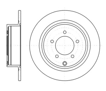 Спирачен диск плътен Ø302mm ROADHOUSE за MITSUBISHI OUTLANDER II (CW_W) от 2006 до 2012
