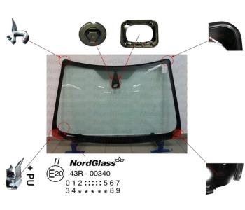 Челно стъкло NordGlass за FORD FOCUS II (DA, HCP) от 2004 до 2012