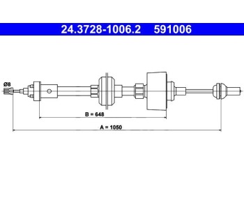 Въжен механизъм, задействане на съединителя за RENAULT RAPID (F40_, G40_) товарен от 1985 до 2001