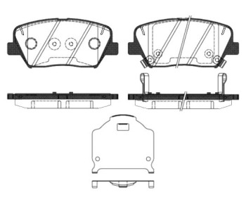 Комплект спирачни накладки ROADHOUSE за KIA SORENTO II (XM) от 2009 до 2015