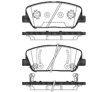 Комплект спирачни накладки ROADHOUSE за HYUNDAI GRANDEUR (HG) от 2011