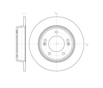 Спирачен диск плътен Ø262mm ROADHOUSE за HYUNDAI ELANTRA (MD, UD) седан от 2010 до 2015