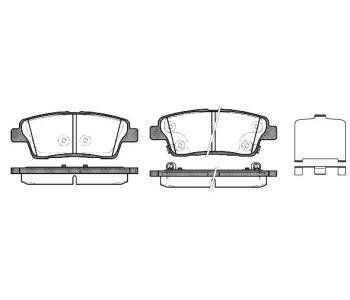 Комплект спирачни накладки ROADHOUSE за HYUNDAI GENESIS купе от 2008 до 2014