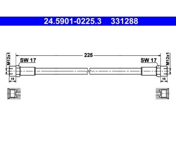 Маркуч за съединителя ATE за MERCEDES G (W460) от 1979 до 1993