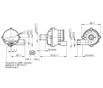 Допълнителна водна помпа BOSCH 0 392 023 004 за MERCEDES C (S205) комби от 2014