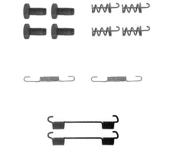 Комплект принадлежности, челюсти за ръчна спирачка DELPHI за MERCEDES (W123) седан от 1976 до 1985