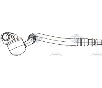 Тръбопровод за ниско налягане, климатична система HELLA 9GS 351 338-181 за MERCEDES C (W204) седан от 2007 до 2014