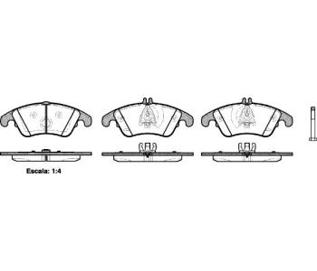Комплект спирачни накладки ROADHOUSE за MERCEDES E (S212) комби от 2009