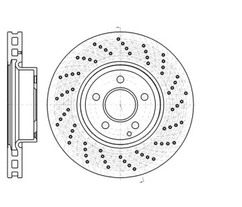 Спирачен диск вентилиран Ø322mm ROADHOUSE за MERCEDES E (W212) седан от 2009 до 2016
