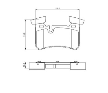 Комплект спирачни накладки BOSCH за MERCEDES E (W211) седан от 2002 до 2009