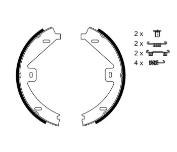 Комплект спирачни челюсти, ръчна спирачка BOSCH за MERCEDES CLS (W218, C218) от 2011