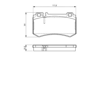 Комплект спирачни накладки BOSCH за MERCEDES E (S211) комби от 2003 до 2009