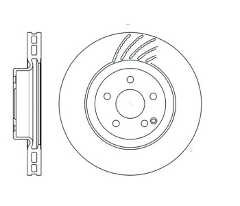 Спирачен диск вентилиран Ø330mm ROADHOUSE за MERCEDES GLK (X204) от 2008