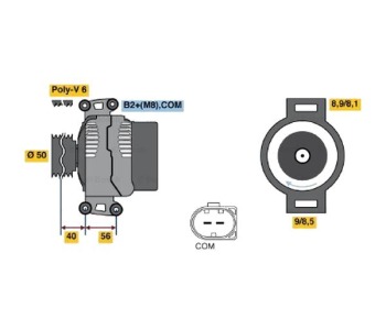 Генератор 180 [A] BOSCH за MERCEDES GL (X164) от 2006 до 2012