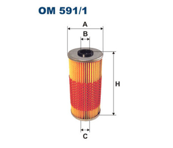 Маслен филтър FILTRON OM 591/1 за MERCEDES (W124) седан от 1984 до 1992