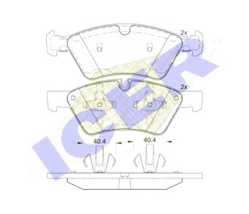 Комплект спирачни накладки Ultra Premium ICER за MERCEDES R (W251, V251) от 2005