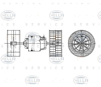 Вентилатор вътрешно пространство HELLA за MERCEDES SL (R129) от 1989 до 2001