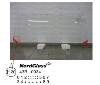 Челно стъкло NordGlass за MERCEDES T1 (W601, W611) товарен от 1977 до 1996