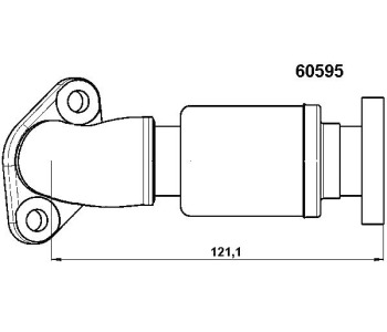 Тръбопровод, АGR-вентил WAHLER за MERCEDES SPRINTER T1N (W901, W902) 2T пътнически от 1995 до 2006