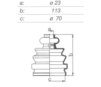 Комплект маншон, полуоска, вътрешен GOMET за MERCEDES SPRINTER T1N (W901, W902) 2T платформа от 1995 до 2006