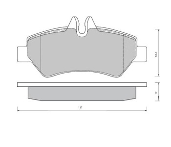 Комплект спирачни накладки STARLINE за MERCEDES SPRINTER NCV3 (W906) 3.5T товарен от 2005 до 2018