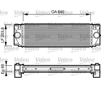 Интеркулер VALEO за MERCEDES SPRINTER NCV3 (W906) 3.5T товарен от 2005 до 2018