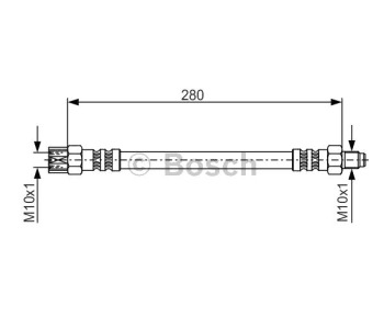 Спирачен маркуч BOSCH за MERCEDES C (W202) седан от 1993 до 2000