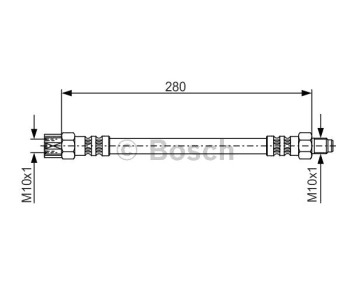 Спирачен маркуч BOSCH за MERCEDES 190 (W201) от 1982 до 1993