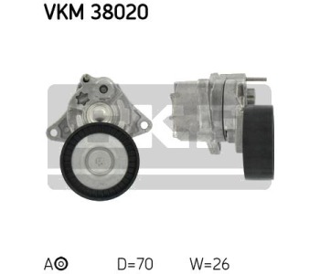 Обтящна ролка, пистов ремък SKF VKM 38020 за MERCEDES E (W211) седан от 2002 до 2009